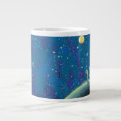 Kinder beim nächtlichen Himmel Jumbo-Tasse (Vorderseite)