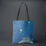 Kinder beim nächtlichen Himmel Tasche<br><div class="desc">Kinder,  die Sterne beobachten - Illustration aus einem Bilderbuch.</div>