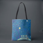 Kinder beim nächtlichen Himmel Tasche<br><div class="desc">Kinder, die Sterne beobachten - Illustration aus einem Bilderbuch.</div>