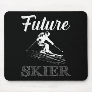 Kinder beim Skifahren zukünftiger Skifahrer lustig Mousepad