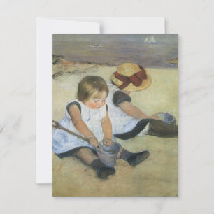 Kinder beim Spielen am Strand von Mary Cassatt