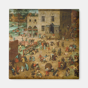 Kinder beim Spielen (Pieter Bruegel der Ältere) Magnet