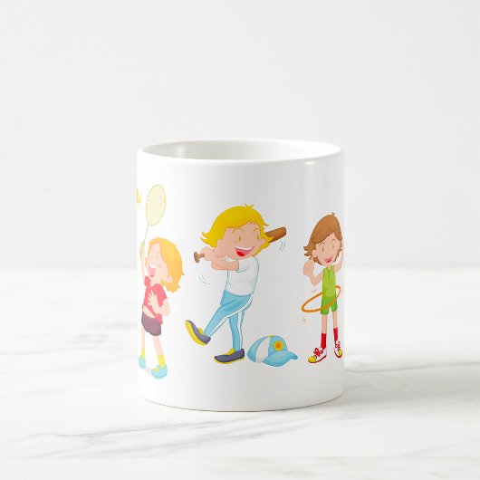 Kinder beim Sport Kinderaktivität Kaffeetasse