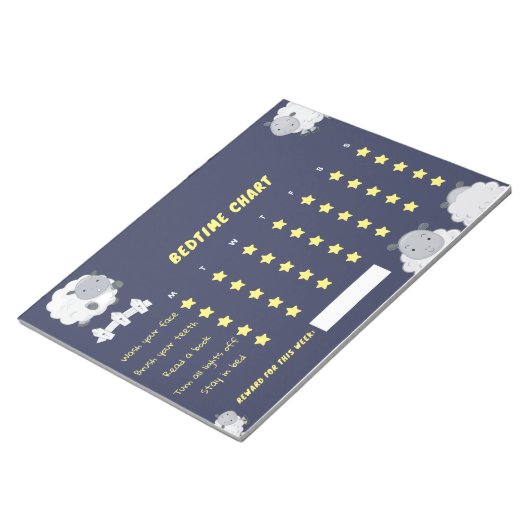 Kinder belohnen System Bedtime Responsibility Trac Notizblock (angewinkelt)