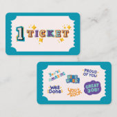 Kinder belohnen Tickets für gutes Verhalten (Vorne/Hinten)