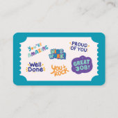 Kinder belohnen Tickets für gutes Verhalten (Rückseite)