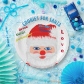 Kinder benennen Cookies für den Weihnachtsmann Pappteller (Party)