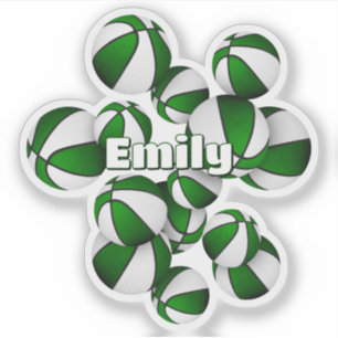 Kinder benennen grüne weiße Mannschaftsfarben Bask Aufkleber