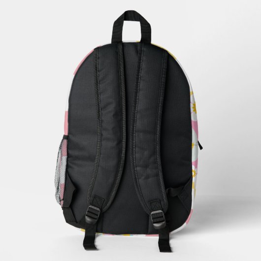 Kinder benennen Rucksack 70er Groovy Zurück zur Sc (Rückseite)