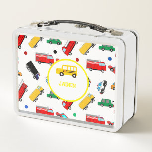 Kinder benennen Rucksack Auto Rennen zurück zur Sc Metall Brotdose