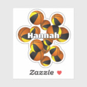 Kinder benennen schwarze goldene Mannschaftsfarben Aufkleber (Blatt)