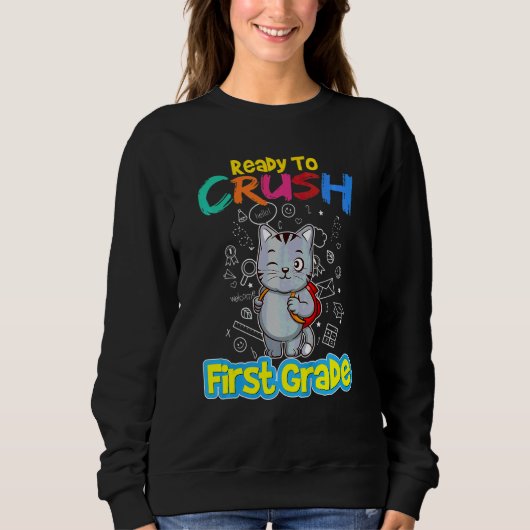 Kinder bereit, den Kindergarten der ersten Klasse  Sweatshirt (Vorderseite)