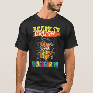 Kinder bereit, den Kindergarten Niedliche Tigerpre T-Shirt