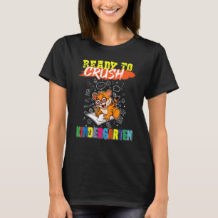Kinder bereit, den Kindergarten Niedliche Tigerpre T-Shirt