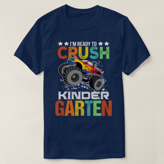 Kinder bereit Kindergarten Monster Truck Boy zu ze T-Shirt (Design vorne)