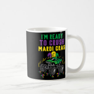 Kinder bereit, Mardi Gras-Monster-Lkw-Boys zu zerd Kaffeetasse