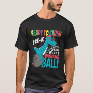 Kinder bereit, vor dem K-Wracking-Ball Boys blau z T-Shirt
