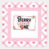 Kinder Berry Sweet Ein Party Square Sticker (Vorderseite)