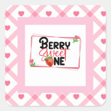 Kinder Berry Sweet Ein Party Square Sticker