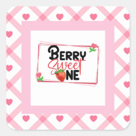 Kinder Berry Sweet Ein Party Square Sticker