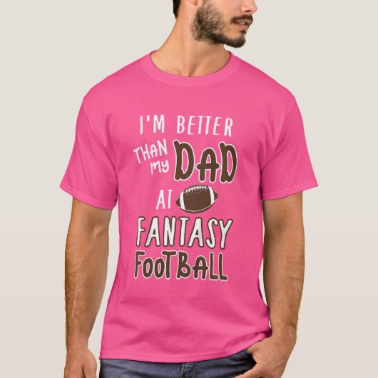 Kinder besser als Vater Fantasy Football Niedlich T-Shirt (Vorderseite)