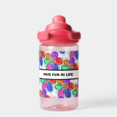 Kinder BEZEICHNEN Farbige Künstlerische Blume Trinkflasche (Rückseite)