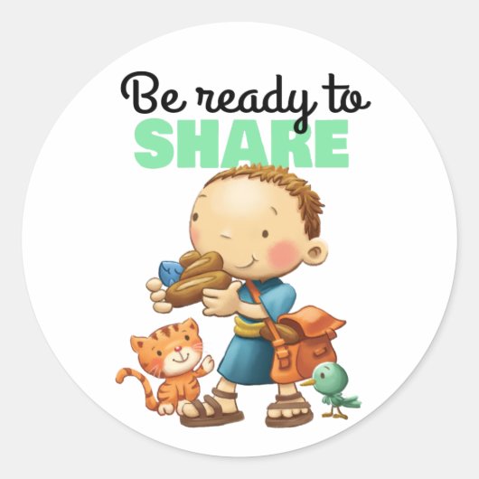 Kinder Bibelaufkleber Runder Aufkleber (Vorderseite)