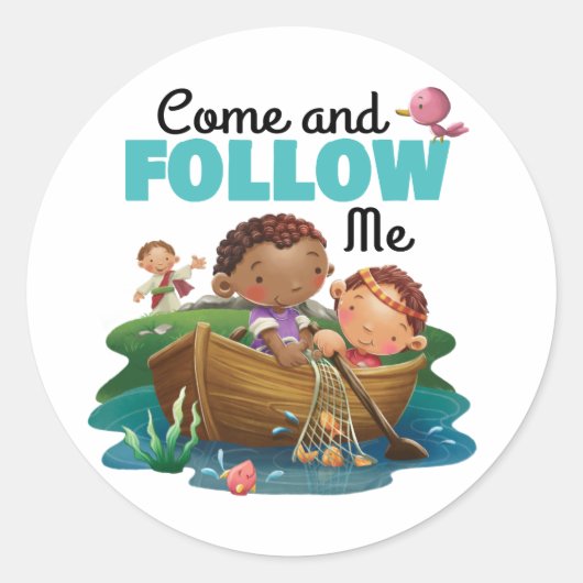 Kinder Bibelaufkleber Runder Aufkleber (Vorderseite)