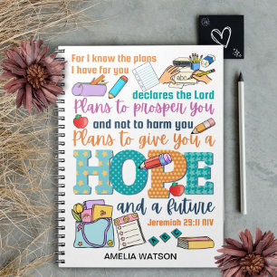 Kinder Bibelvers Jeremiah 29:11 Foto Notizbuch Notizblock