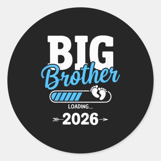 Kinder Big Brother Loading 2026 Runder Aufkleber (Vorderseite)
