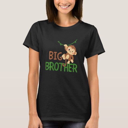 Kinder Big Brother Monkey Tierwelt Bestes Bro für  T-Shirt (Vorderseite)