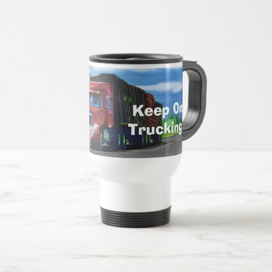 Kinder Big Red Cargo Truck Drinks Tasse (VorderseiteRechts)