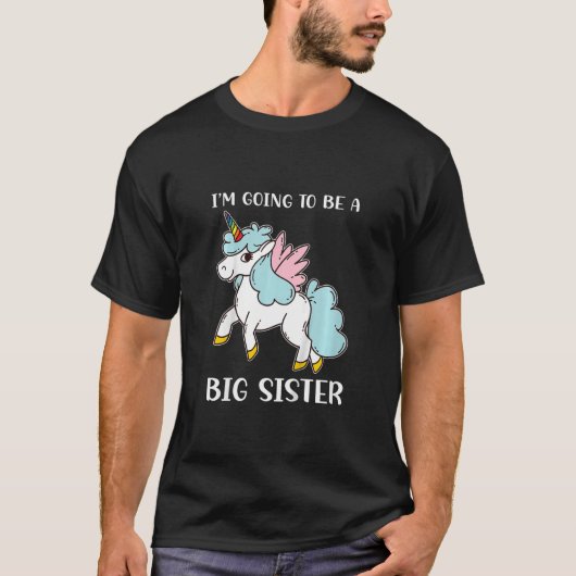 Kinder Big Sister Big Sis wird eine große Schweste T-Shirt (Vorderseite)