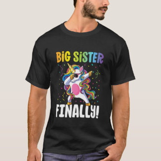 Kinder Big Sister endlich Dabbing Einhorn Girls Bi T-Shirt
