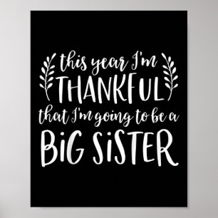 Kinder Big Sister Erntedank Schwangerschaft Ankünd Poster