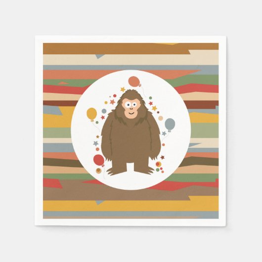 Kinder Bigfoot Geburtstag Serviette (Vorderseite)