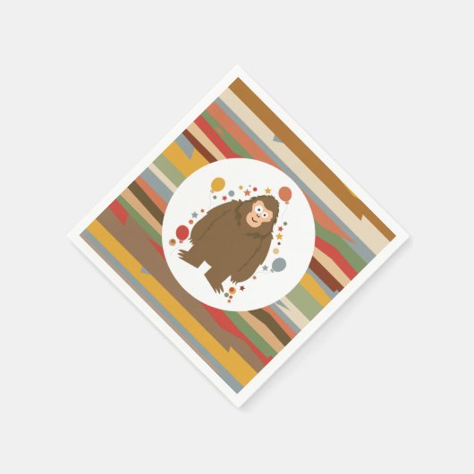 Kinder Bigfoot Geburtstag Serviette (Ecke)