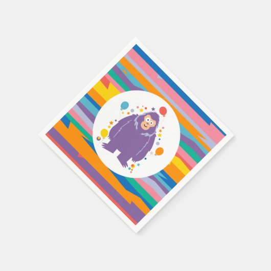 Kinder Bigfoot Geburtstag Serviette (Ecke)