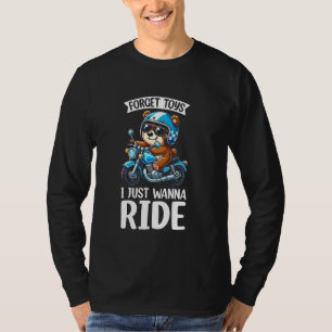 Kinder Biker Motorrad fahren Brauner Bär Jungen T-Shirt