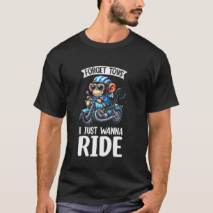 Kinder Biker Motorrad fahrender Schimpanse Jungen T-Shirt