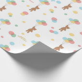 Kinder Birthday Balloons Teddy Bären Age Happy Nam Geschenkpapier (Ecke)
