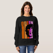Kinder Black Girl Queen Retro Pink Afro Hair Inspi Sweatshirt (Vorne ganz)