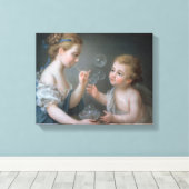 Kinder blasen Blasen Leinwanddruck (Insitu (Holzboden))