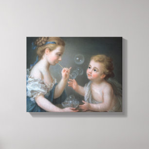 Kinder blasen Blasen Leinwanddruck