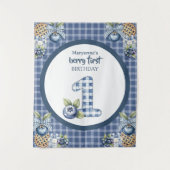 Kinder Blaubeeren-Erstgeburtstag Wandteppich (Vorderseite)