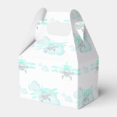 Kinder Blue Airplane Flug Aviation Geburtstag Geschenkschachtel (Rückseite)