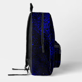 Kinder Blue Galaxy Space Nachtname Bedruckter Rucksack (Links)