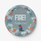 Kinder Blue Paintball Boys Geburtstagsparty Pappteller (Vorderseite)