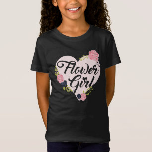 Kinder Blume Mädchen Herz Bridmaid Shirts Hochzeit