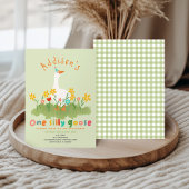 Kinder Blumengrün ein Albernes Gänse Erster Geburt Einladung